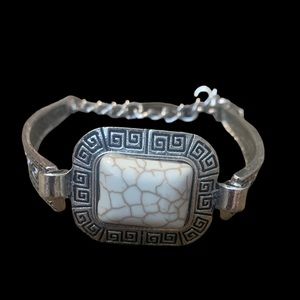 Semiprecious Rectangle Stone Bracelet